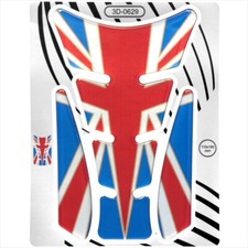 Tank Pad Protector Sticker Motorcycle Motorbike Scratch 3d Domed gel UK flag
