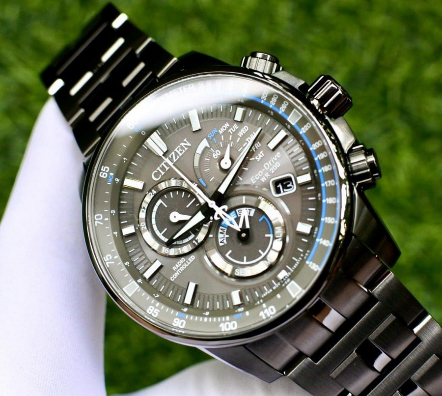 Citizen Sapphire Chronograph Gray Dial CB5887-55H PCAT Eco-Drive