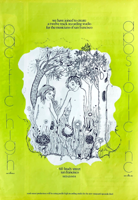 #ad PACIFIC HIGH STUDIOS 1968 POSTER ADVERT Grateful Dead TENTH STREET PRODUCTIONS $29.99