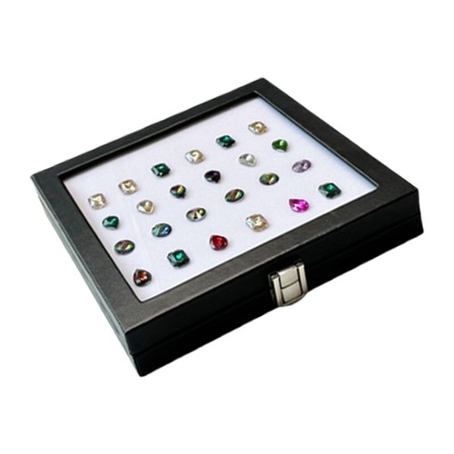 Portable Jewelry Display Case with Secure Clasp for Gem and Crystal Storage - Picture 3 of 12