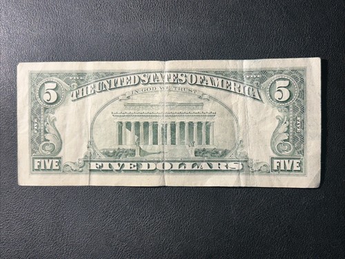 1988 A $5 Dollar Bill Federal Reserve Note E95993957 Four 9's - High Serial # - Picture 2 of 3