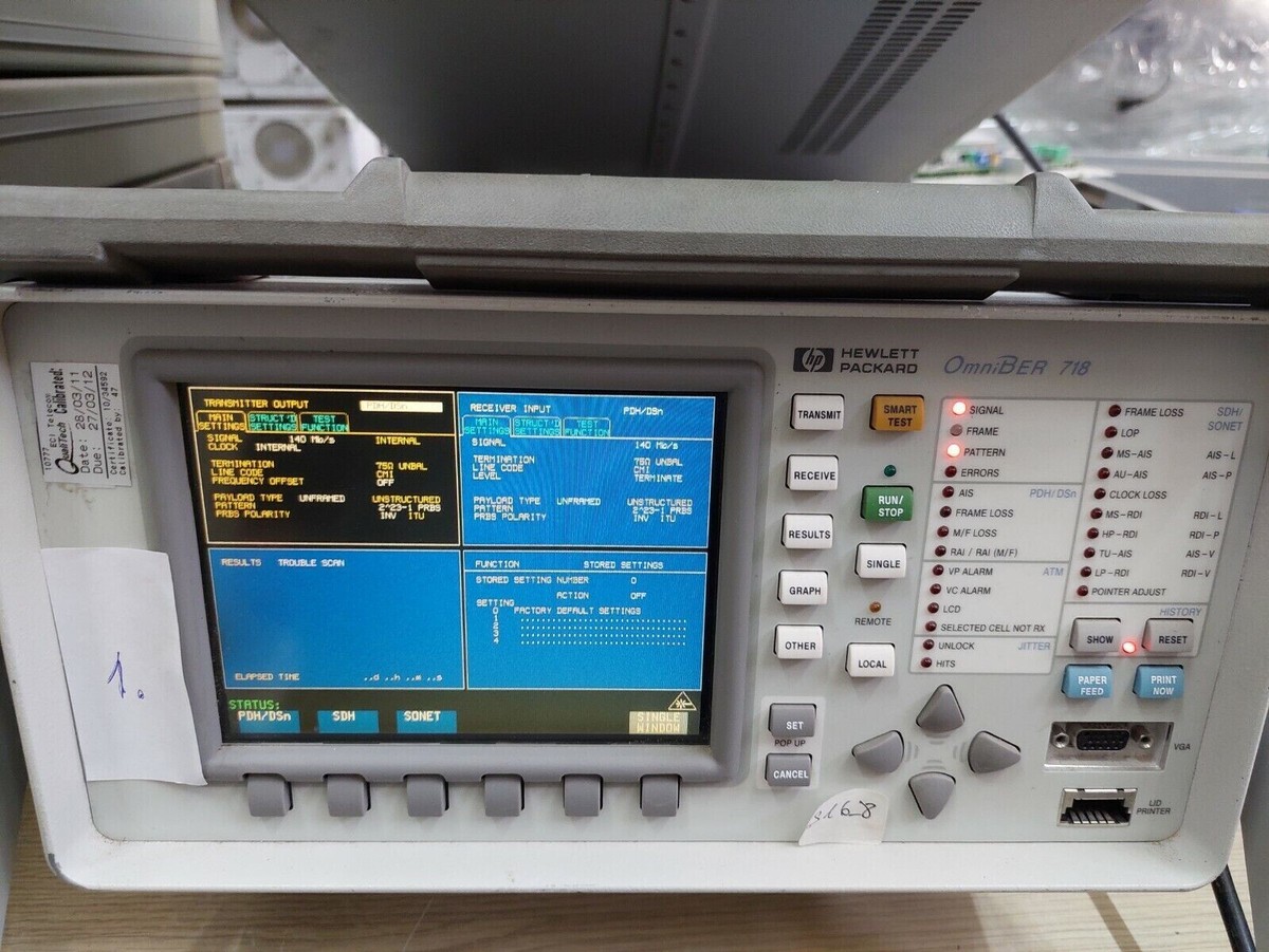HP Agilent OmniBER 718 Communication Performance Analyzer HP Agilent OmniBER 718 Communication Performance Analyzer
