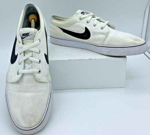 Nike Toki Low TXT White Canvas Skateboard Sneaker Mens Size 13 Style 555272  100 | eBay