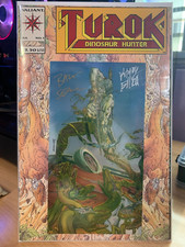 TUROK: DINOSAUR HUNTER #1 SIGNED BY BART SEARS & RANDY ELLIOTT w/COA
