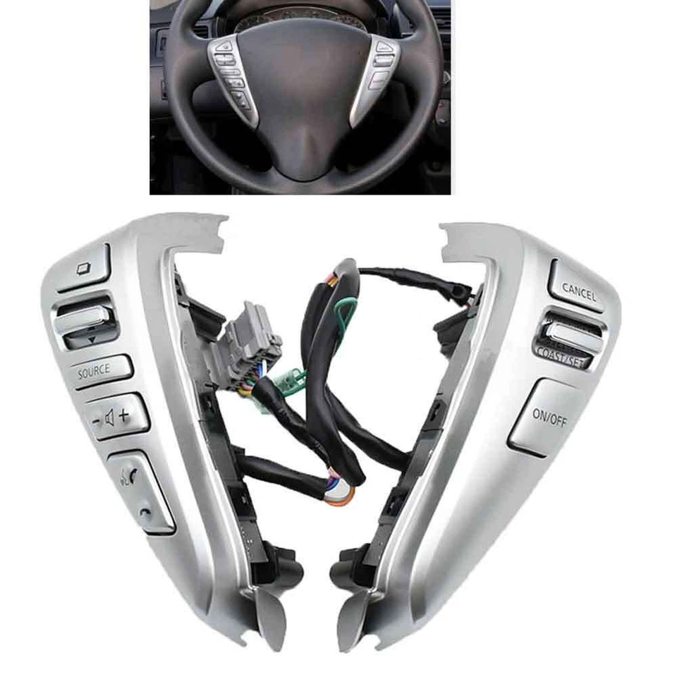 Interruptor de volume de mídia controle de cruzeiro volante nota para Nissan Sentra Versa - Imagem 4 de 4