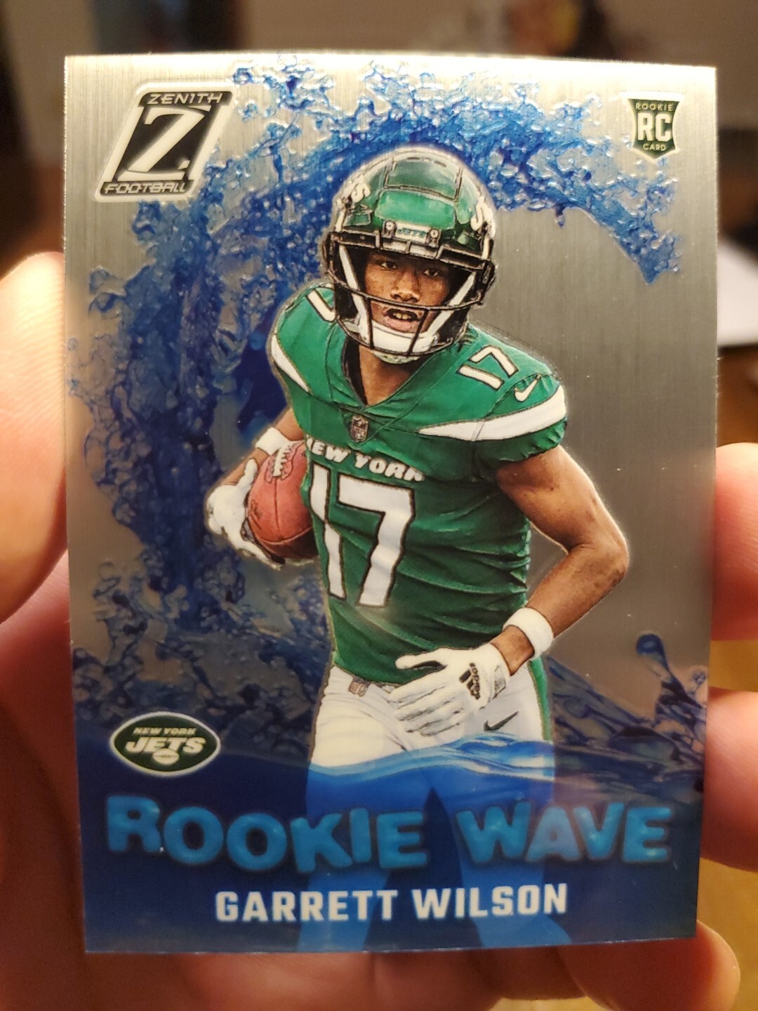 2022 Zenith #RW-GW Garrett Wilson RC SILVER PRIZM Rookie Wave Jets Football Card