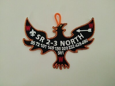 Boy Scout,Order of the Arrow,Sr 2-3 North pocket dangle. Many lodges noted.