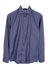 ETON Slim Formal Shirt Men's UK 38 Button Up Melange Patterned