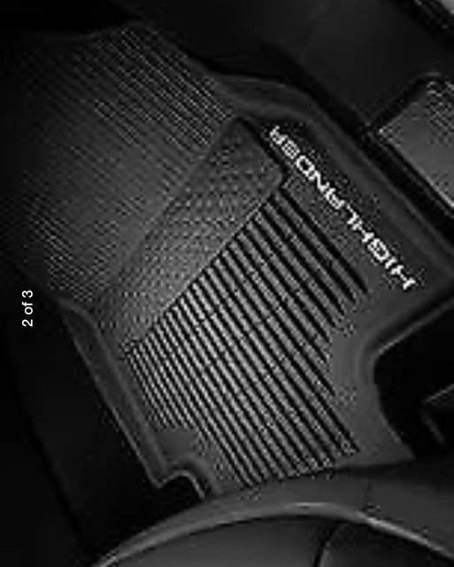 2020 Toyota Highlander Floor Mats Rubber All Weather Genuine OEM 4pc