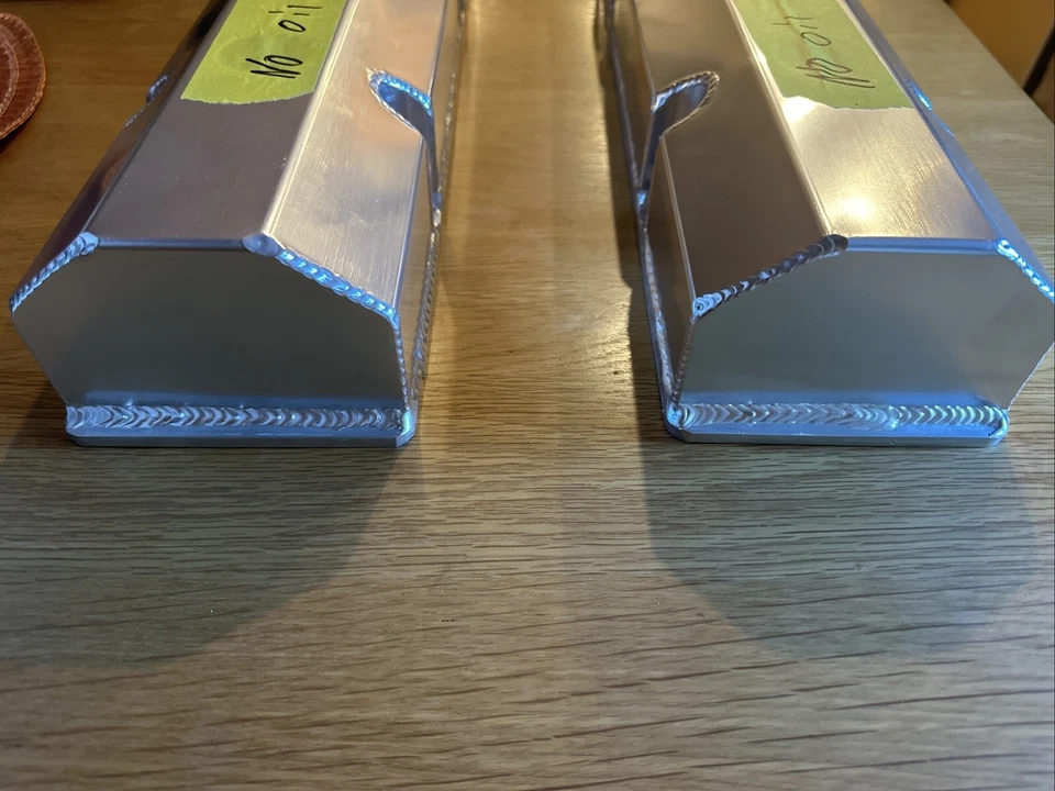 RPC SBC Fabricated Flat Aluminum Valve Covers Clear Anodized  - Image 3 of 4