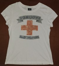 BON JOVI Bad Medicine Junior Size XL White T-Shirt