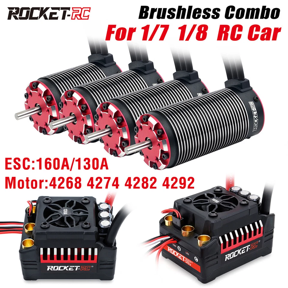 Rocket-RC Bürstenloser Motor + ESC Combo für 1/8 1/7 RC Car Truck Traxxas - Bild 4 von 4