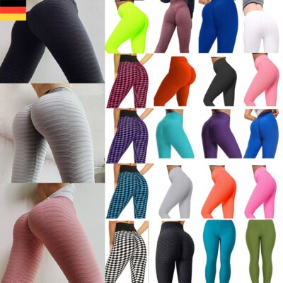 Anti Cellulite Yoga Hose Damen Leggings Kompression Fitness Gym Leggins Push Up