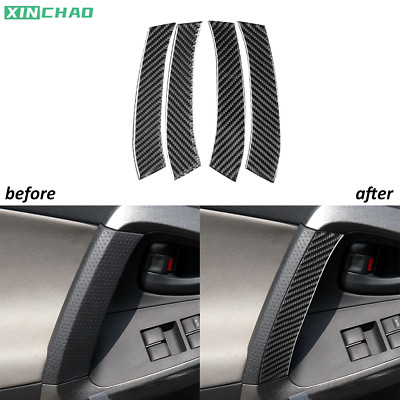 Real Carbon Fiber Interior Door Armrest Panel Cover Trim For Toyota RAV4 2006-13