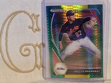 Taylor Broadway, Red Sox, 2021 Prizm Draft Picks Green Yellow Hyper PDP185🇬