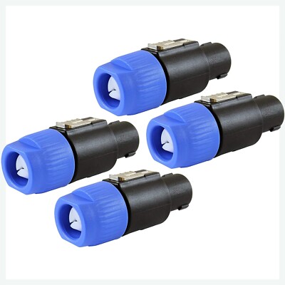 Speakon Kabel 4er Pack Blau Neutrik NL4FC NL4FX NL2FC Lautsprecher Stecker