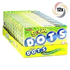 Full Box 12 Packs Tootsie Dots Sour Assorted Flavored Gumdrops Theater Candy 6oz