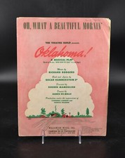 Oklahoma Oh What a Beautiful Morning Piano Sheet Music 1943 Rodgers Hammerstein