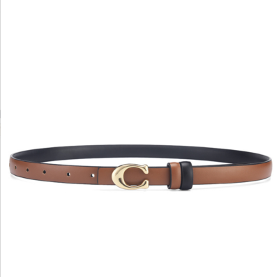 Thin Belts PU Leather Thin Waist Belt with Gold Buckle  display picture 2