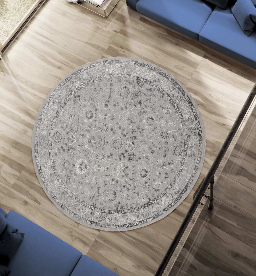 United Weavers Grey Contemporary Leaves Petals Area Rug Bordered 2601 10272 - Image 2 of 4