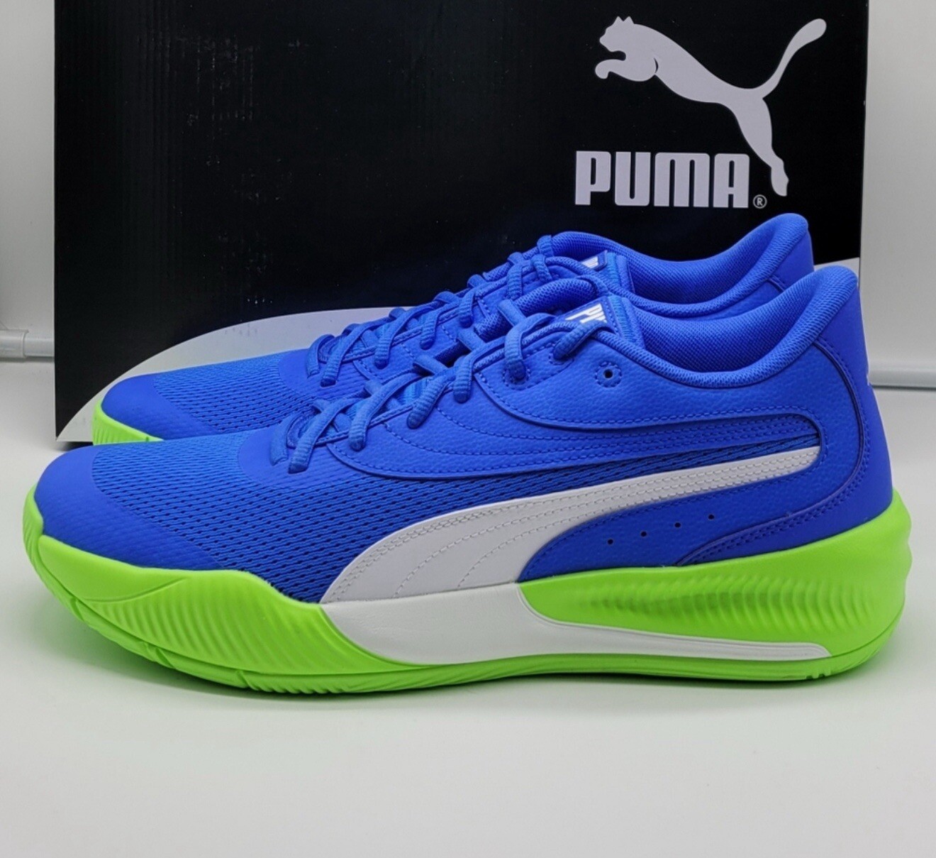 June 26, 2021 Marvin Bagley PUMA Triple PROMO Basketball Shoes Size 12 Blue/Grn.