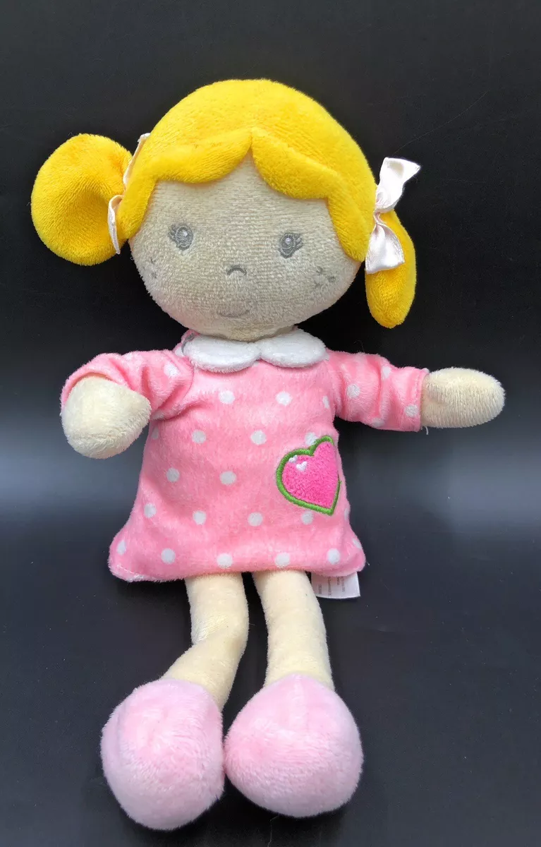 Sainsburys Ragdoll Doll Plush Soft Toy With Pink Dress Yellow Hair 12 Long