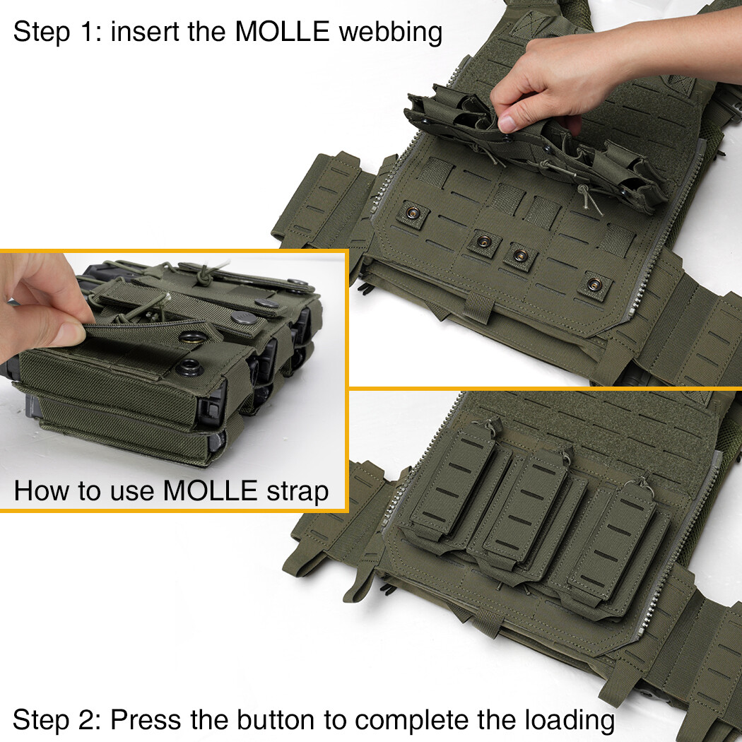 Porte-chargeurs Triple Tactique IDOGEAR - Pour LSR 9mm / 556, Fixation MOLLE, Neuf