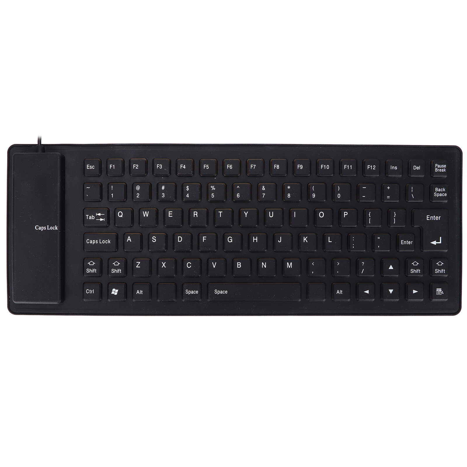 Lightweight Silent USB Wired Silicone Keyboard for PC Comfortable Portable Design