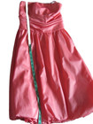 David's Bridal Strapless Dress Coral Knee Length Women's Size 6 Bubble Hem — photo 4