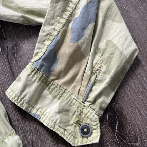 Free People Jacket Women’s S Lead The Way Lime Combo Camo Utility Zip - Picture 9 of 15