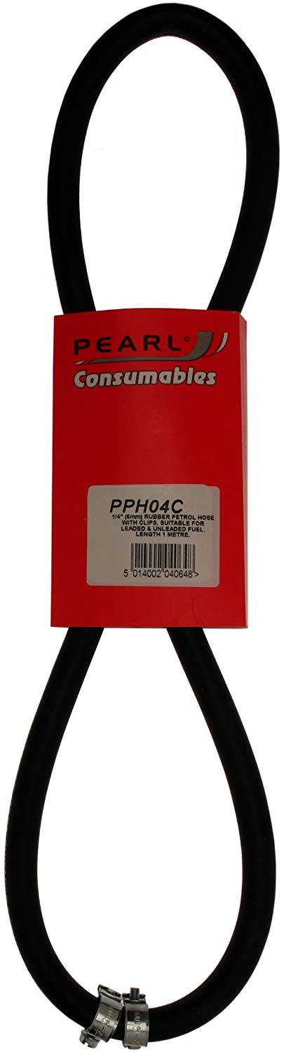 Fuel Hose 1/4"" 6mm  With Clips inside diameter x 1m  PPH04C