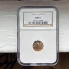1999 Gold Eagle G$5 MS69 - 1/10 Oz Of Beautiful American Graded Gold!!!