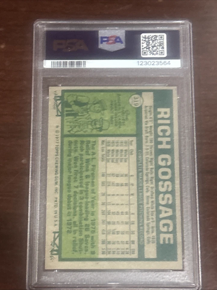 1977 Topps #319 Rich Gossage Chicago White Sox PSA 8 casi nuevo-como nuevo Foto 2 de 2
