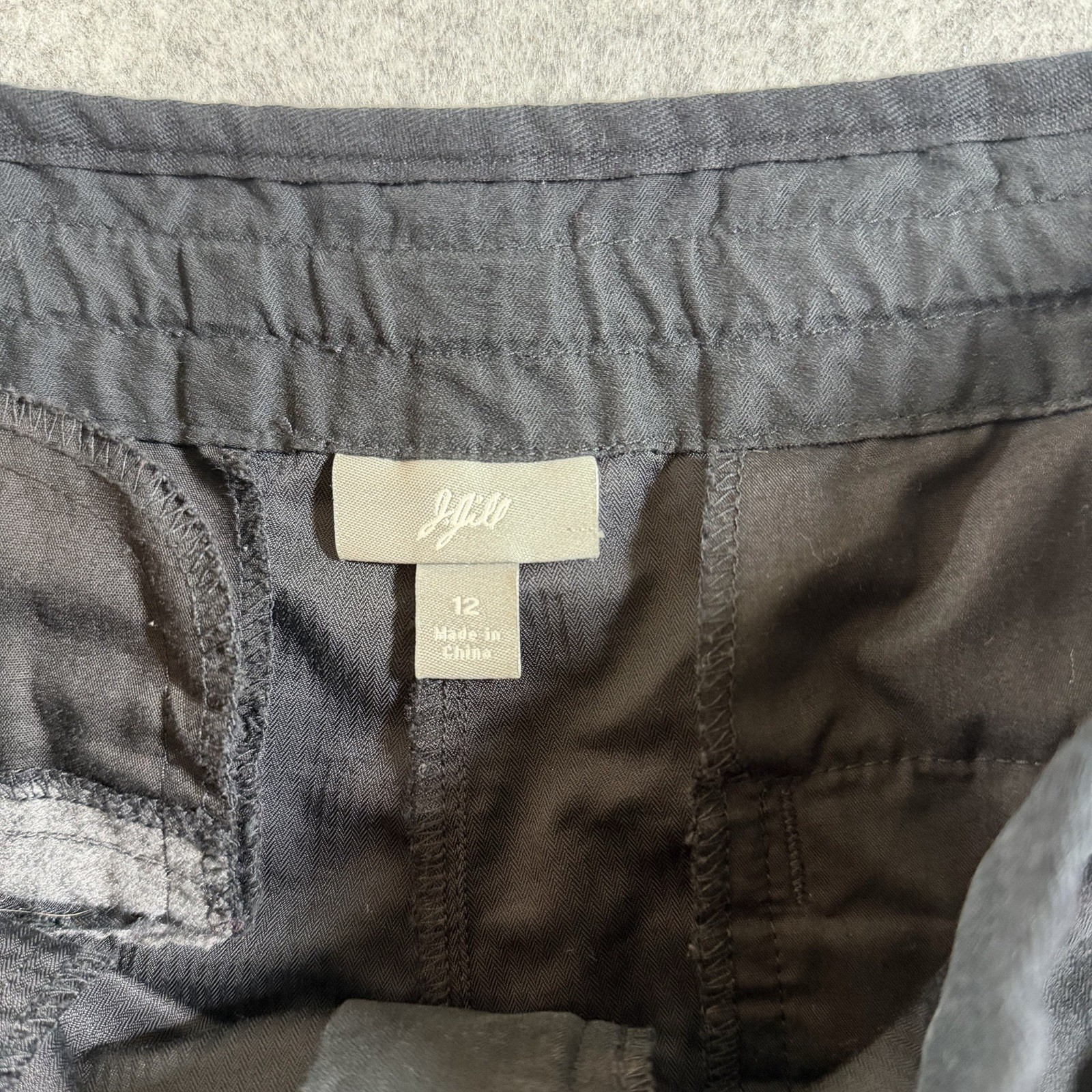J Jill Cropped Pants Womens 12 Black Cotton Ripstop Utility Capri 33x25 thumbnail 4