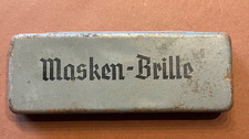 Org Blechdose Masken Brille 13cm Wehrmacht Luftwaffe Deutsches Reich Militär 2WK