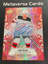 2024-25 Upper Deck Ice Timo Meier 3/5 Auto Red Parallel