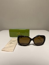 Kate Spade "Hello Sunshine" Brown Stripped Sunglasses 56 17 135