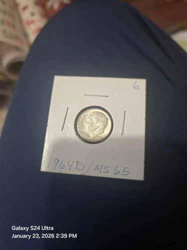 1964 D Roosevelt Silver Dime BU Uncirculated