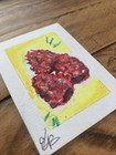 ACEO OOAK Original Raspberries "Funky Razz" Elsa Ratliff Oil Pastel 2.5x3.5" — photo 2