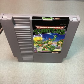 NES TEENAGE MUTANT NINJA TURTLES CIB CON INSERTI/SCHIUMA/MANICA TESTATA/FUNZIONANTE! EX+