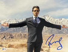 Robert Downey Jr Signed 11x14 Photo Iron Man Avengers Autograph Beckett COA