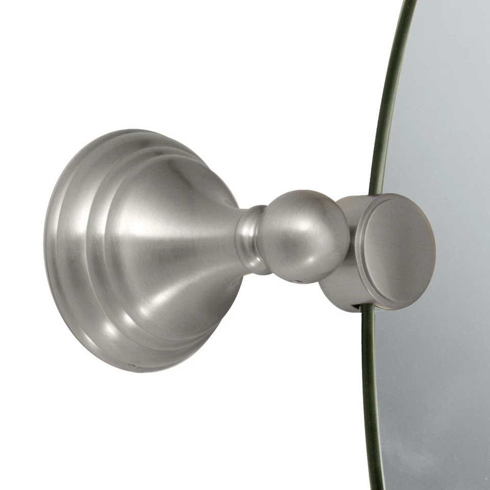 Espejo de pared rectangular Charlotte 4369S, níquel satinado Foto 2 de 4