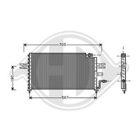 1X Kondensator Klimaanlage Diederichs 8683900 FüR Hyundai