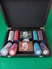 Amazing Wooden Poker Set Chip 200 14g Quality Casino Las Vegas Blackjack Gift
