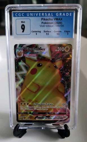 2020 Pokemon - Pikachu VMAX 044/185 - CGC 9 - Pokemon TCG - Vivid Voltage