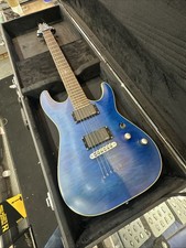 Schecter C1 Platinum Electric Guitar Satin Transparent Midnight Blue w/Hardshell