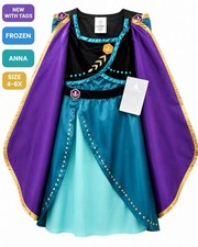 Disney Frozen Reina Anna Vestido Disfraz Talla 4-6X Niñas JAKKS Nuevo