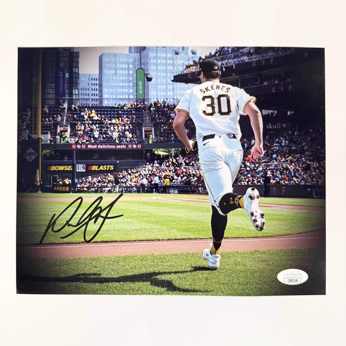 Autographed/Signed Paul Skenes Pittsburgh Pirates 8x10 Baseball