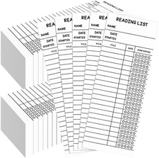 100 PCS Reading List Bookmark, 3 X 8 Inch Reading Log Bookmark for Gifts White