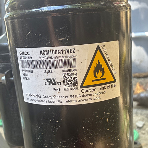 GMCC KSM100N11VEZ Hermetic Compressor for R32/R410A 208-230V